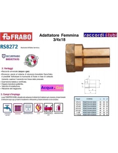 ADATTATORE FEMMINA IN BRONZO18X3/4