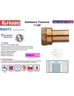 ADATTATORE FEMMINA IN BRONZO 28X1"