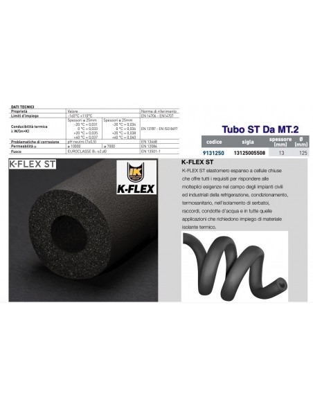 GUMMISCHICHT-ISOLIERUNG 13 mm STÄRKE INNENDURCHMESSER 125