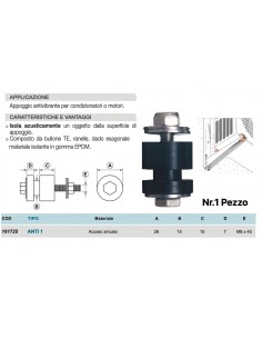 ANTIVIBRANTE GIA ZINCATO M8X45