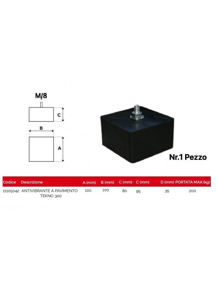 ANTIVIBRANTE DA BASAMENTO NR.1 PEZZO 11105042