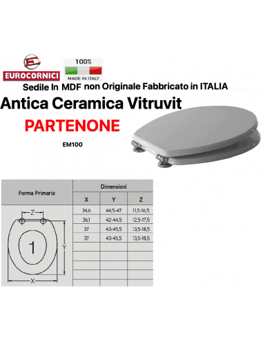 WC-SITZ VITRUVIT ANTIKKER KERAMIK PARTENON EM100