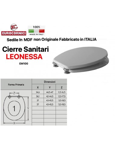 WC-Sitz CIERRE SANITARI LEONESSA EM100