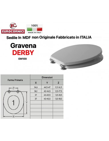 SEDILE PER WC GRAVENA EM100 SERIE DERBY