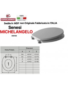 SEDILE PER WC SENESI EM100 SERIE MICHELANGELO