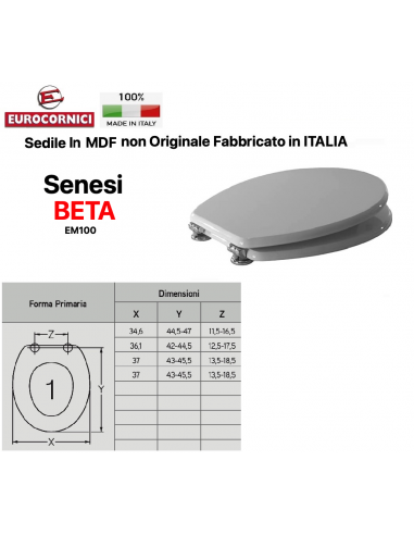SEDILE PER WC SENESI EM100 SERIE BETA