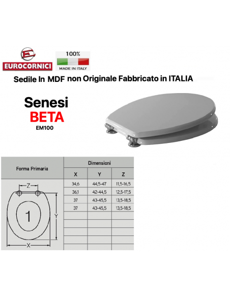 SEDILE PER WC SENESI EM100 SERIE BETA