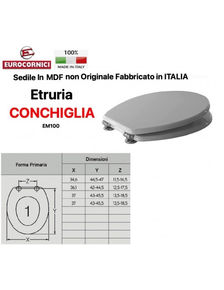 WC-SITZ ETRURIA EM100 SERIE CONCHIGLIA