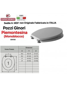 SEDILE PER WC POZZI GINORI PIEMONTESINA DUO EM100