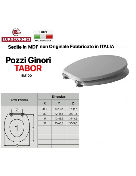 WC-SITZ POZZI GINORI EM100 SERIE TABOR