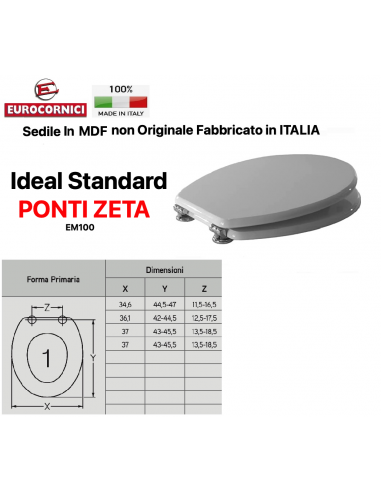 SEDILE PER WC IDEAL STANDARD ZANVAS  PONTI ZETA...