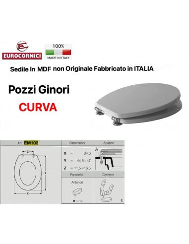 SEDILE PER WC POZZI GINORI CURVA EM102