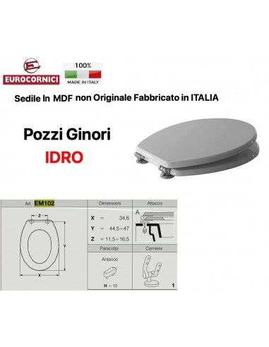 SEDILE PER WC POZZI GINORI IDRO EM102