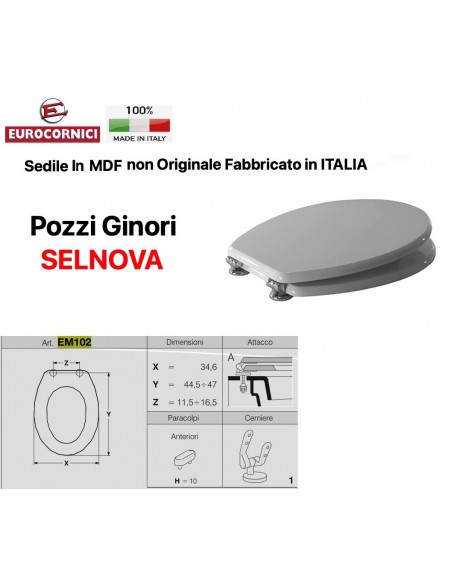 SEDILE PER WC POZZI GINORI SELNOVA EM102