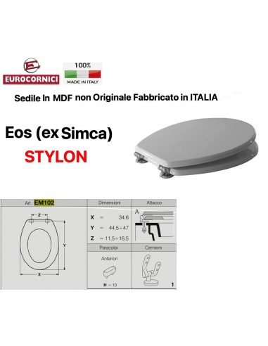 SEDILE PER WC EOS (EX SIMCA) STYLON EM102