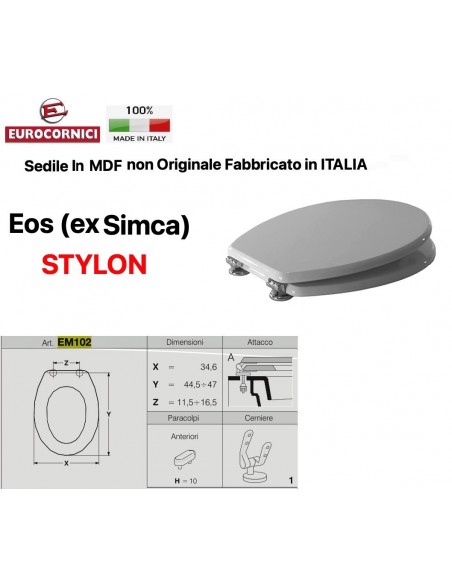 SEDILE PER WC EOS (EX SIMCA) STYLON EM102