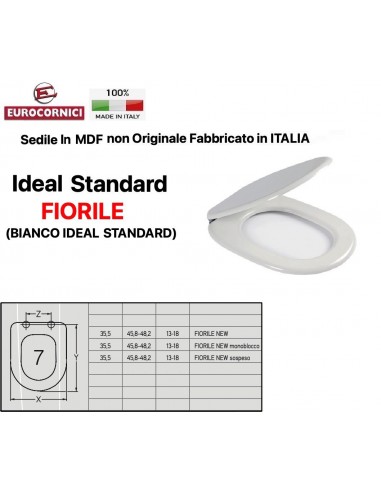 SEDILE PER WC IDEAL STANDARD FIORILE NEW BIANCO...
