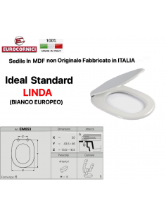 SEDILE PER WC IDEAL STANDARD LINDA BIANCO EUROPEO EM653