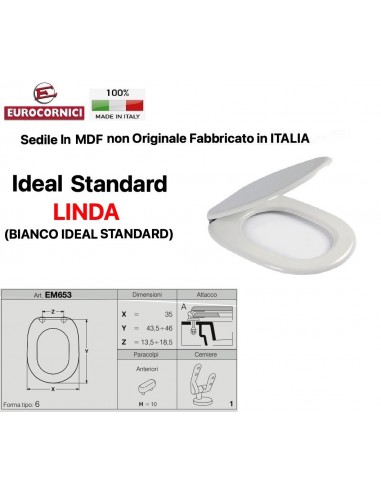 SEDILE PER WC IDEAL STANDARD LINDA BIANCO...