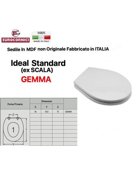 SEDILE PER WC IDEAL STANDARD (EX SCALA) GEMMA EM125