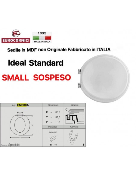 SEDILE PER WC IDEAL STANDARD SMALL SOSPESO EM030A