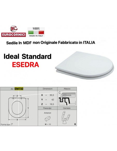 SEDILE PER WC IDEAL STANDARD ESEDRA EM732