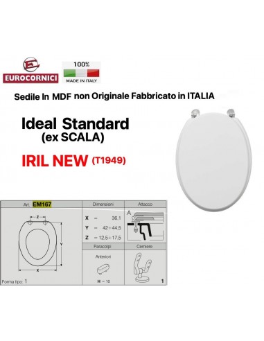 SEDILE PER WC IDEAL STANDARD IRIL NEW (T1949)...