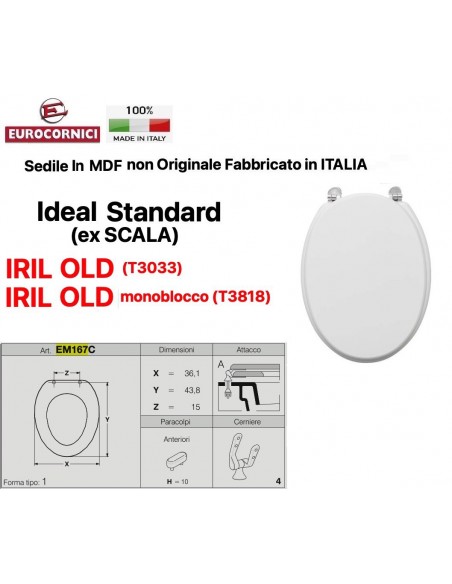 WC-SITZ IDEAL STANDARD IRIL OLD EM167C