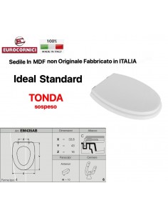 SEDILE EUROCORNICI IDEAL STANDARD TONDA SOSPESO EM435AB