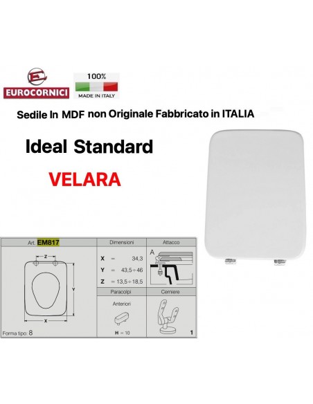 SEDILE PER WC IDEAL STANDARD VELARA EM817