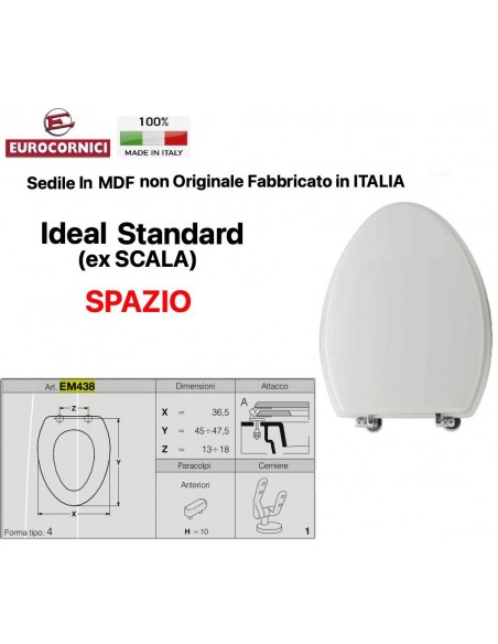 SEDILE PER WC IDEAL STANDARD (EX SCALA) SPAZIO EM438