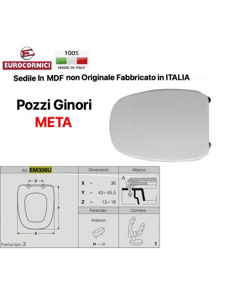 WC-Deckel POZZI GINORI META EM306U