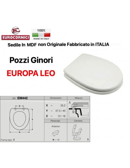 SEDILE PER WC POZZI GINORI EUROPA LEO EM442