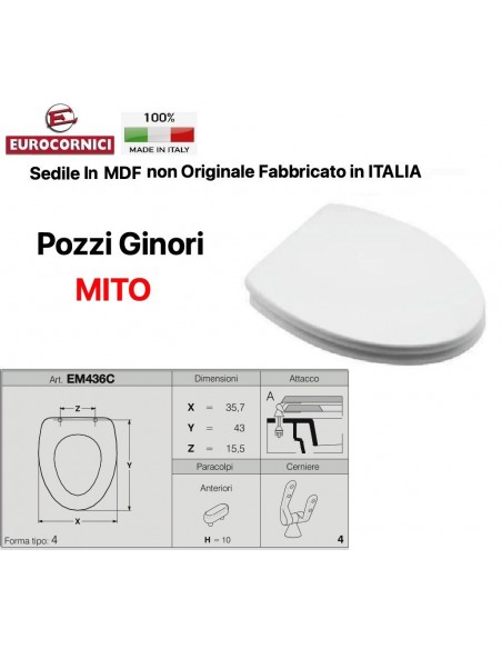 SEDILE PER WC POZZI GINORI MITO EM436C