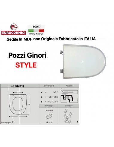 SEDILE PER WC POZZI GINORI STYLE EM441