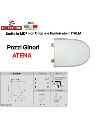 SEDILE PER WC POZZI GINORI ATENA EM540