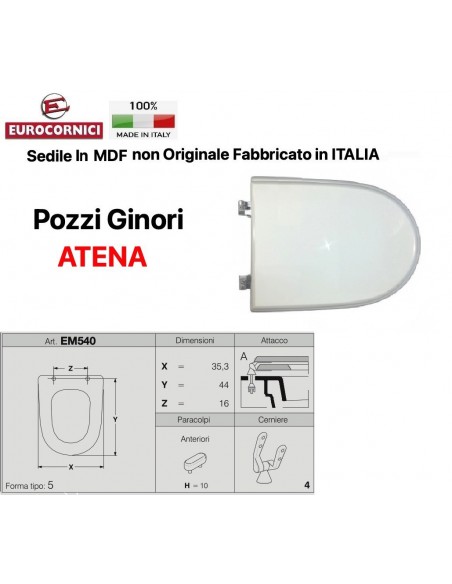 SEDILE PER WC POZZI GINORI ATENA EM540