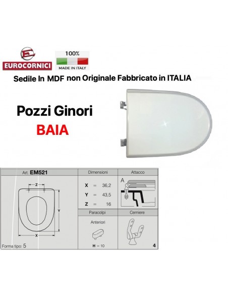 SEDILE PER WC POZZI GINORI BAIA EM521