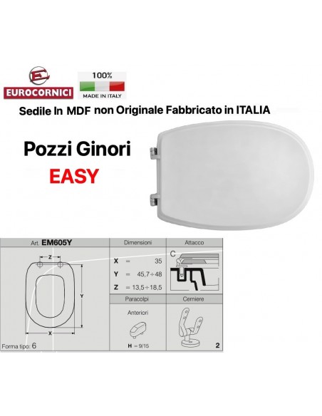 WC-SITZ POZZI GINORI EASY EM605Y