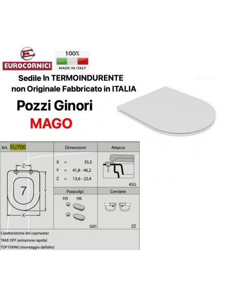 WC-SITZ POZZI GINORI MAGO EU700