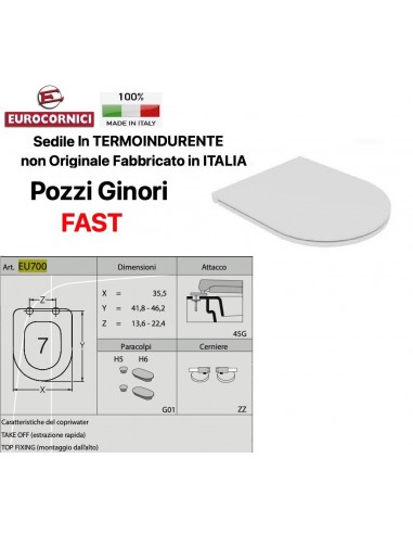 SEDILE PER WC POZZI GINORI FAST EU700