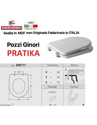 SEDILE PER WC POZZI GINORI PRATIKA EM717