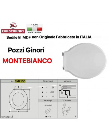 WC-SITZ POZZI GINORI MONTEBIANCO EM215C