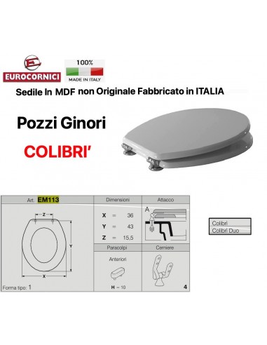 WC-SITZ POZZI GINORI COLIBRI' EM113