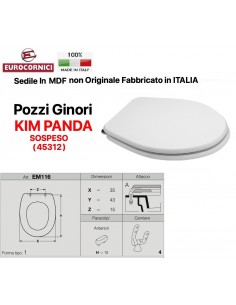 SEDILE PER WC POZZI GINORI KIM Sospeso PANDA (45312) EM116