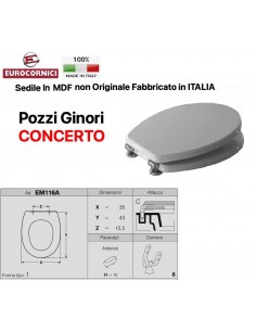 SEDILE PER WC POZZI GINORI CONCERTO EM102