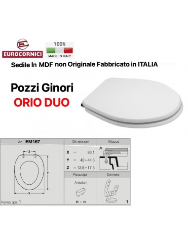 SEDILE PER WC POZZI GINORI ORIO DUO EM167