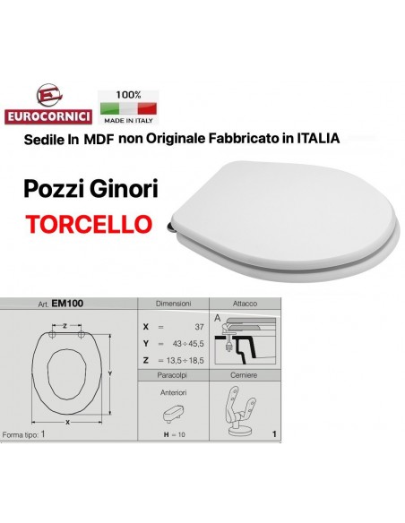 WC-SITZ POZZI GINORI TORCELLO EM100
