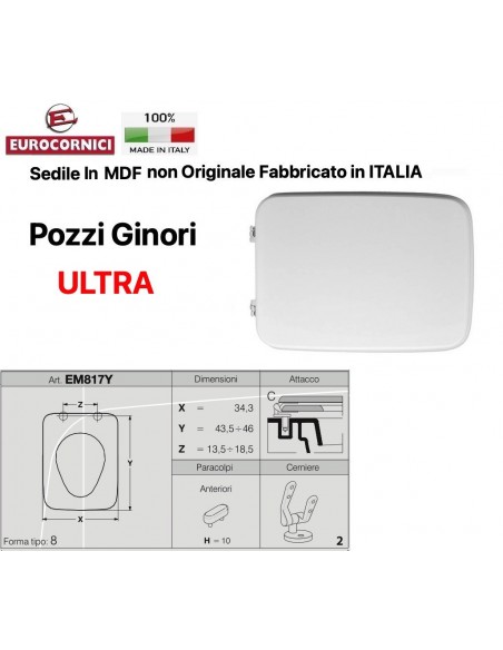 SEDILE PER WC POZZI GINORI NOVECENTO EM817Y