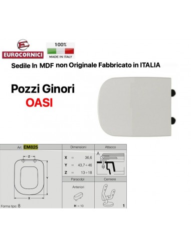 SEDILE PER WC POZZI GINORI OASI EM825